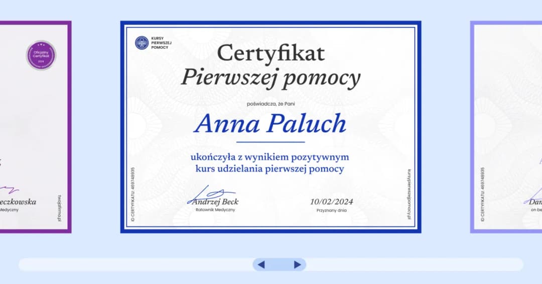 Kto może wystawić zaświadczenie o ukończeniu kursu pierwszej pomocy?